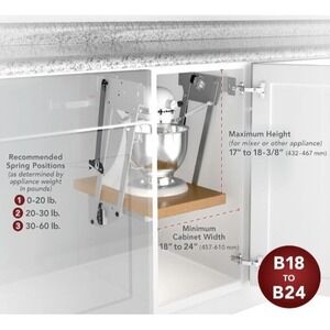 NWT Heavy Duty Mixer Lift  RAS-ML-HD-C-MZ  Rev-A-Shelf Mixer/Appliance Lifting